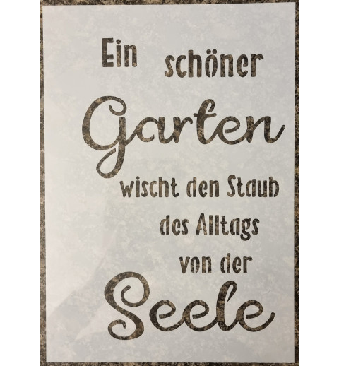 Schablone "Ein schöner Garten..."