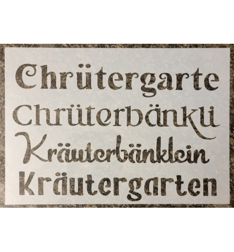 Schablone "Chrütergarte"