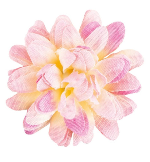Deko Blüte Dahlie gelb/corall