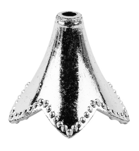 Kunststoff Perlkappe silber