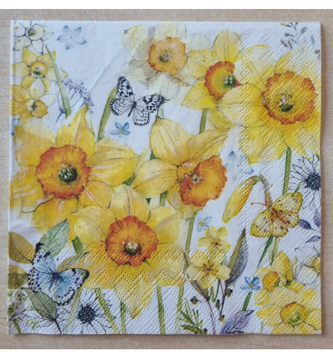 Serviette Osterglocken