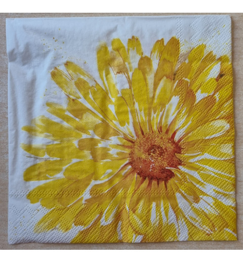 Serviette Blume gelb