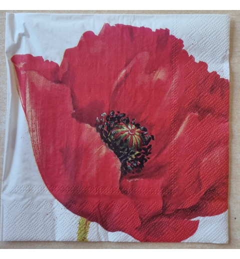 Serviette Mohnblume rot