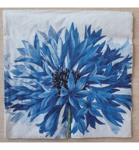 Servietten Blume blau