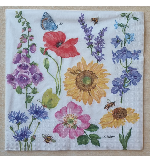 Servietten verschiedene Blumen 1