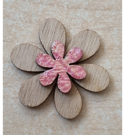 Holz Blume rosa