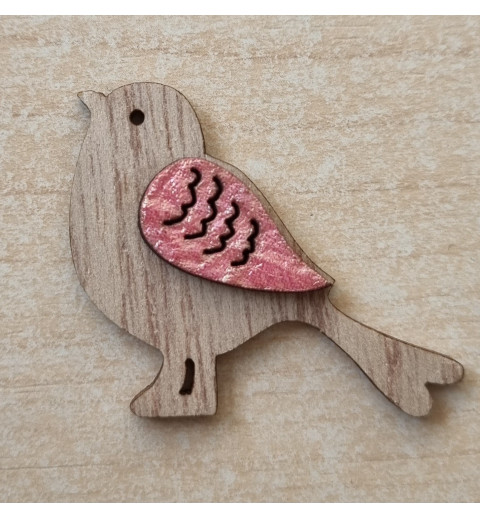 Holz Vogel rosa