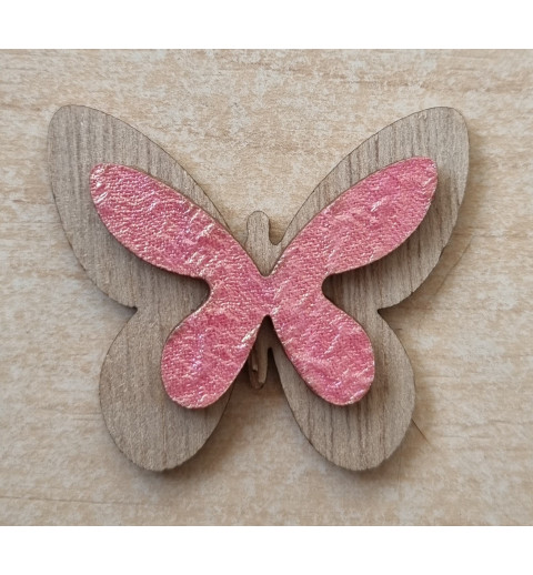 Holz Schmetterling rosa