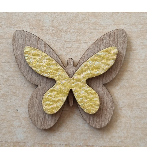 Holz Schmetterling gelb