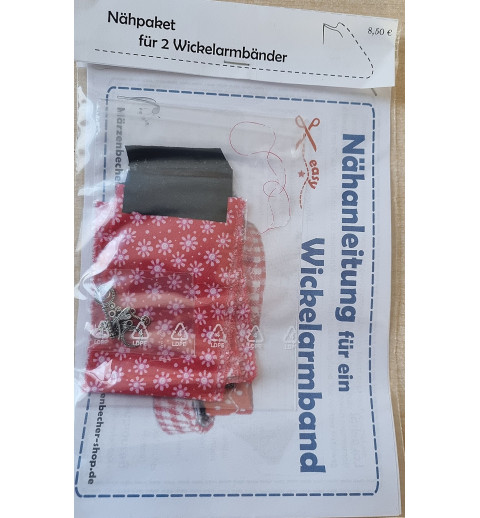 Bastelset für Zwei Wickelarmbänder rot