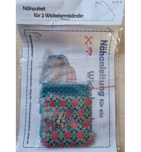 Bastelset für Zwei Wickelarmbänder türkis/bunt