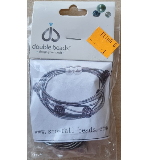 Bastelset Armband anthrazit/silber