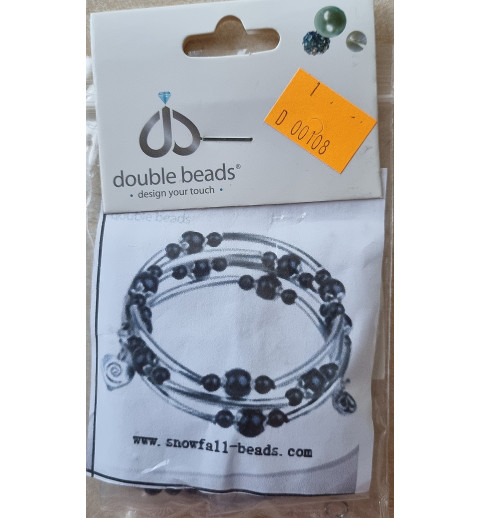 Bastelset Armband schwarz/silber