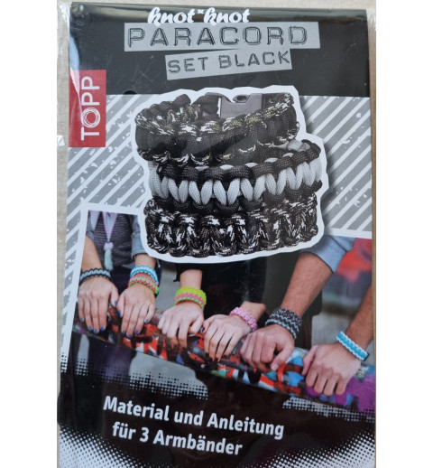 Bastelset Armband Paracord schwarz
