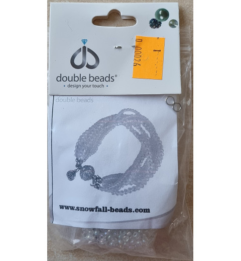 Bastelset Armband weiss/silber