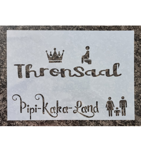 Schablone Pipi-Kaka-Land