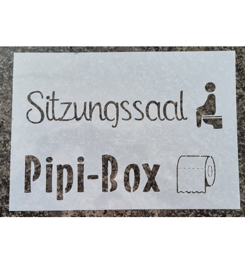 Schablone Pipi - Box