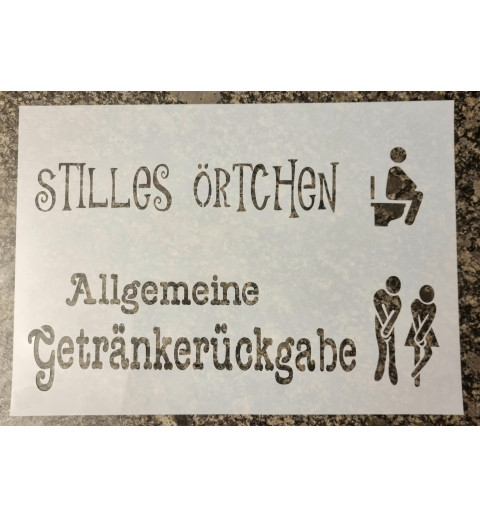 Schablone Stilles Örtchen