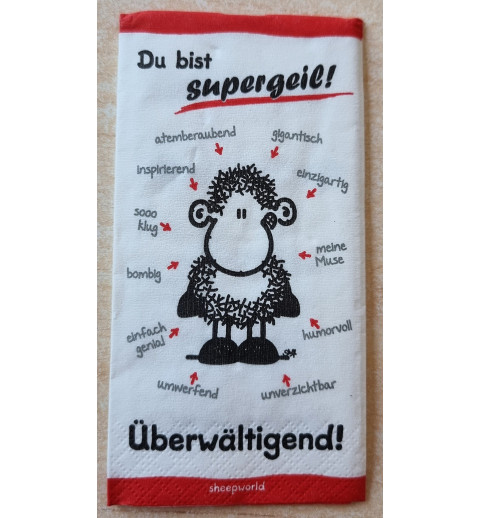 Taschentücher Du bist supergeil !