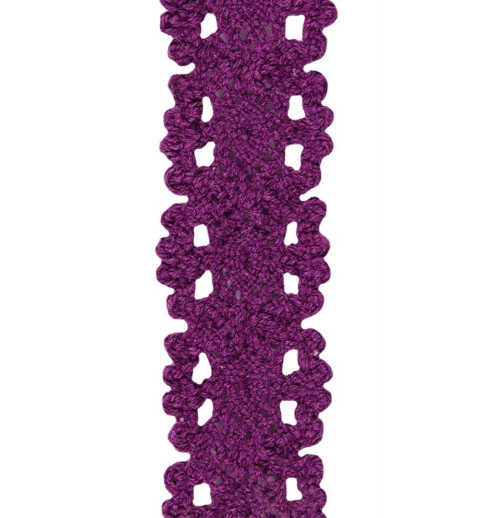 Häkelspitze aubergine