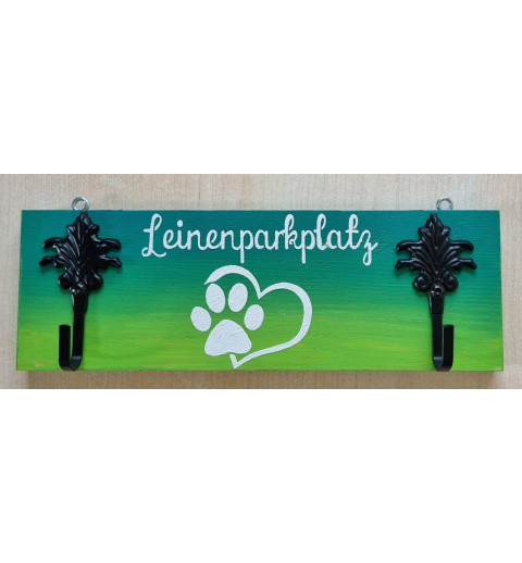 Leinenparkplatz türkis/grün