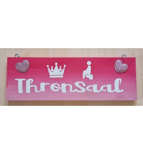 Schild Thronsaal pink