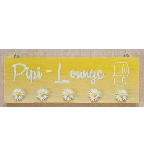 Schild Pipi-Lounge gelb