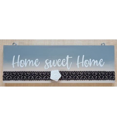 Schild Home sweet Home taupe
