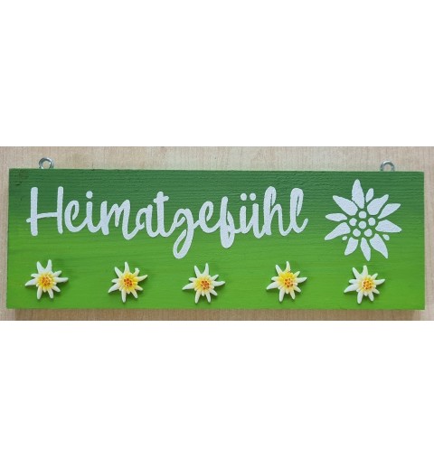 Schild Heimatgefühl grün