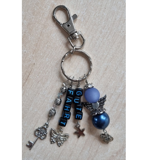 Schlüsselanhänger "Gute Fahrt" blau