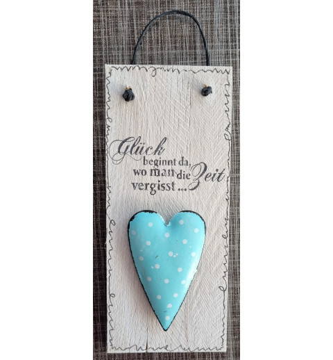 Mini Schild Glück beginnt da.....
