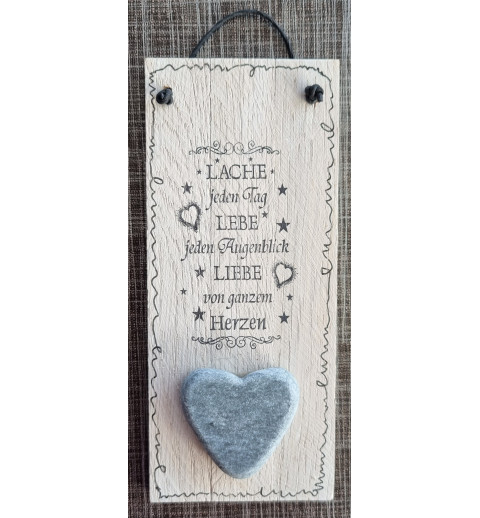 Mini Schild Lache jeden Tag......