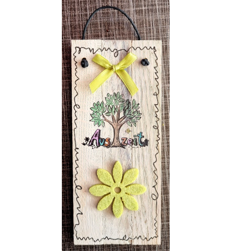 Mini Schild Auszeit grün