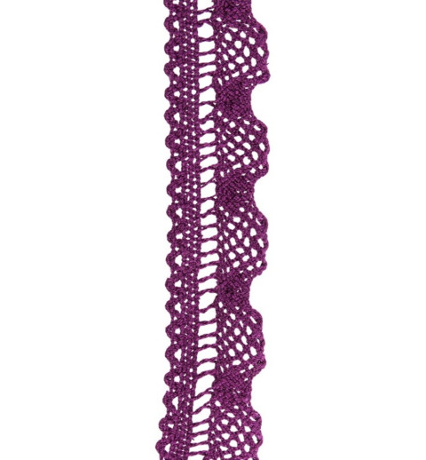 Häkelspitze aubergine