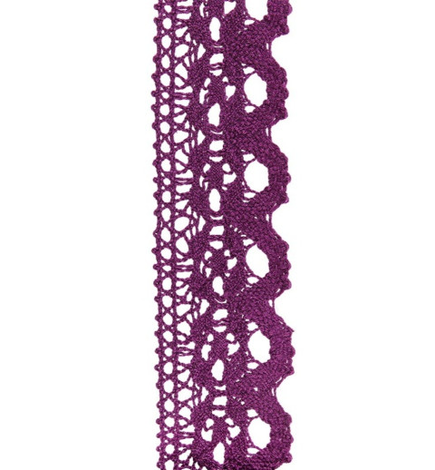 Häkelspitze aubergine