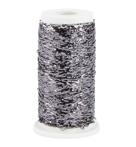 Stickgarn Metallic anthrazit