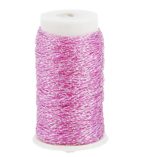 Stickgarn Metallic rosa