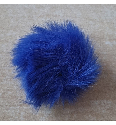 Kunstfell Bommel blau