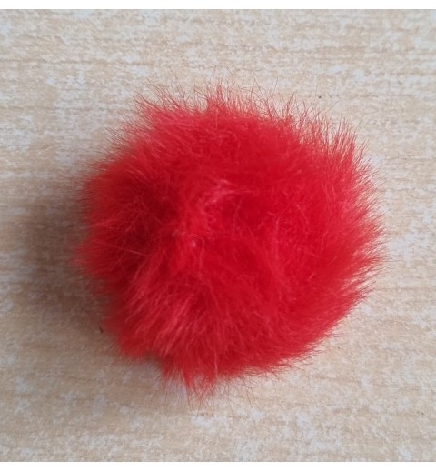 Kunstfell Bommel rot