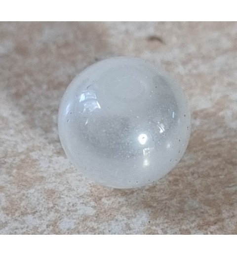 Kunststoff Perle weiss/regenbogen