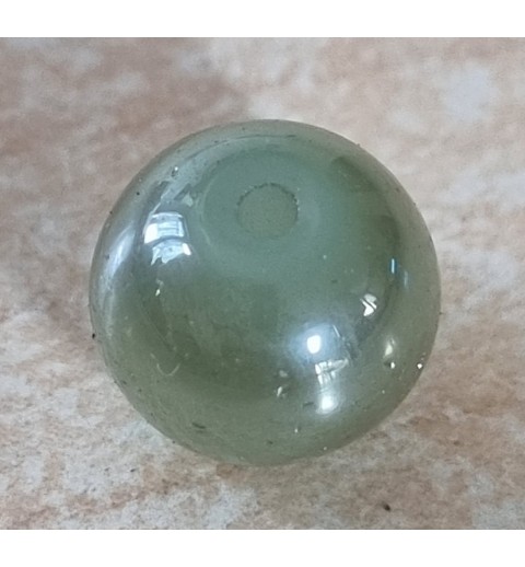 Kunststoff Perle olive/regenbogen