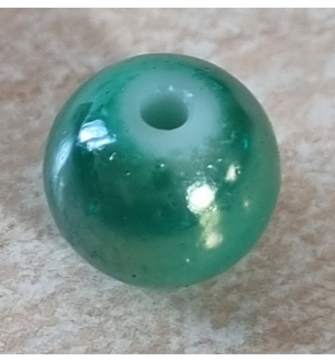 Kunststoff Perle grün/regenbogen