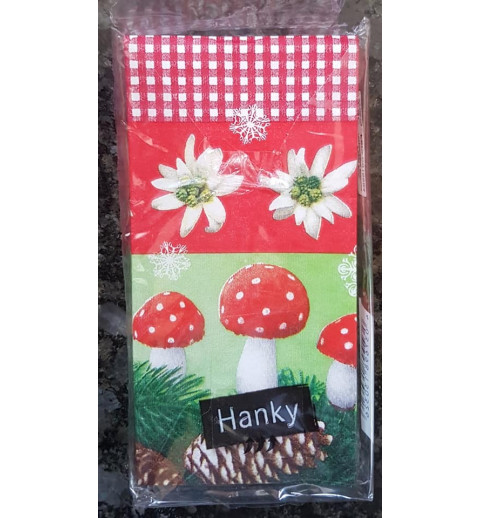 Taschentücher Edelweiss und Pilz