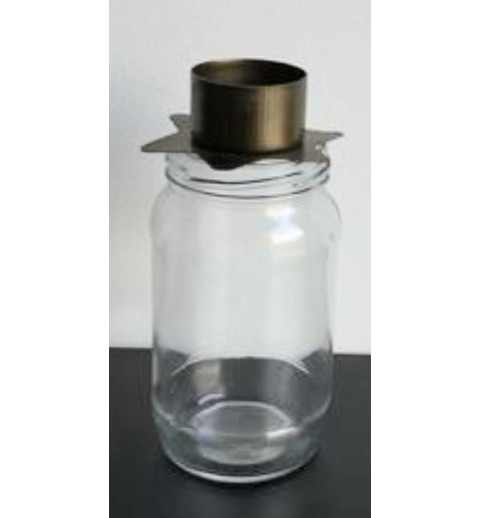 Teelichthalter Stern auf Glas