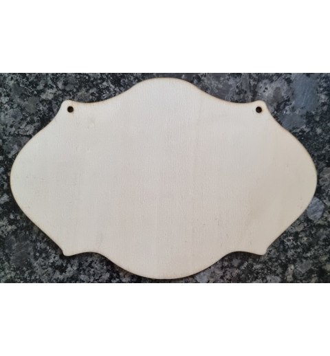 Holz Schild gewellt natur 1