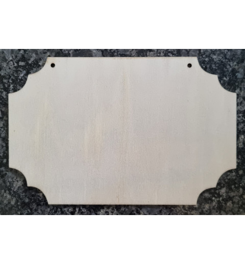 Holz Schild gewellt natur 2