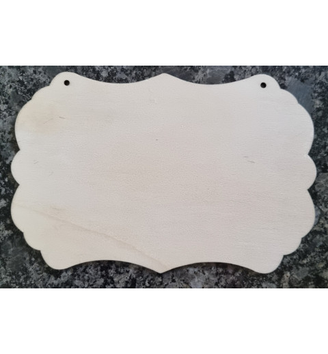 Holz Schild gewellt natur 3