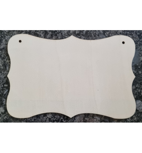 Holz Schild gewellt natur 4