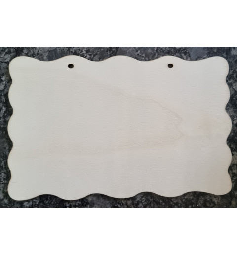 Holz Schild gewellt natur 5