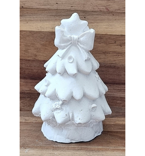 Beton Weihnachtsbäumchen/Stern weiss